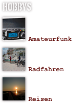 Hobbys
￼

Amateurfunk￼

Radfahren
￼

Reisen